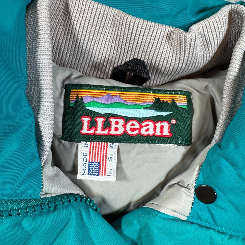 Vintage L.L.‎ Bean Penobscot Parka Jacket Womens Medium Blue Insulated Full Zip - Picture 3 of 8